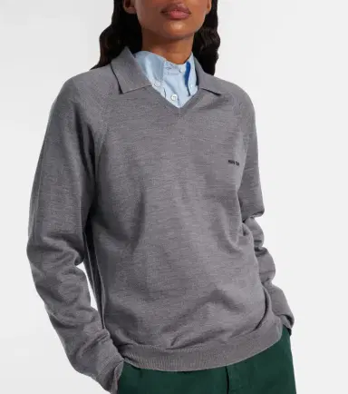 Miu Miu Virgin wool polo sweater | Thumbnail 4