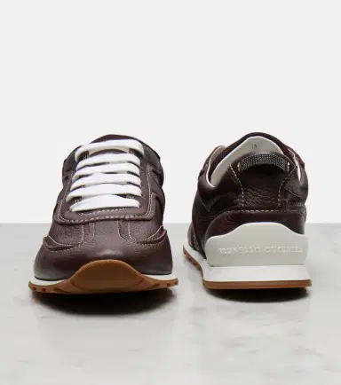 Brunello Cucinelli Monili leather sneakers | Thumbnail 2 Brunello Cucinelli Monili leather sneakers | Thumbnail 2