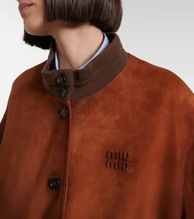 Miu Miu Suede bomber jacket | Thumbnail 5