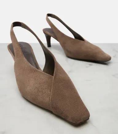 Brunello Cucinelli Suede slingback pumps | Thumbnail 2 Brunello Cucinelli Suede slingback pumps | Thumbnail 2
