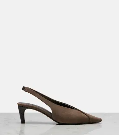 Brunello Cucinelli Suede slingback pumps | Thumbnail 3 Brunello Cucinelli Suede slingback pumps | Thumbnail 3