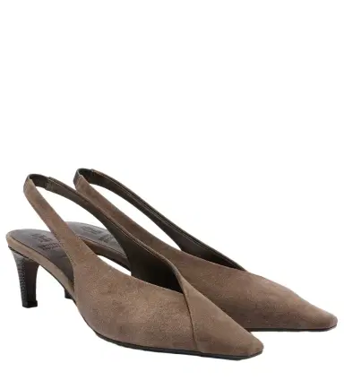 Brunello Cucinelli Suede slingback pumps | Thumbnail 1 Brunello Cucinelli Suede slingback pumps | Thumbnail 1