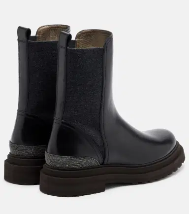 Brunello Cucinelli Monili leather Chelsea boots | Thumbnail 2 Brunello Cucinelli Monili leather Chelsea boots | Thumbnail 2
