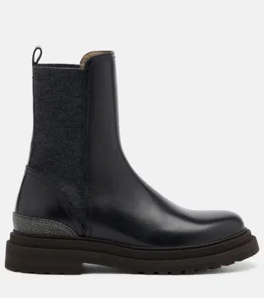 Brunello Cucinelli Monili leather Chelsea boots | Thumbnail 4 Brunello Cucinelli Monili leather Chelsea boots | Thumbnail 4