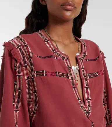 Isabel Marant Fiosa embroidered silk blouse | Thumbnail 3