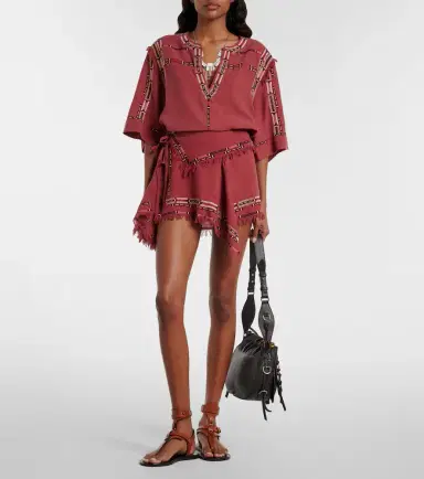 Isabel Marant Fiosa embroidered silk blouse | Thumbnail 4