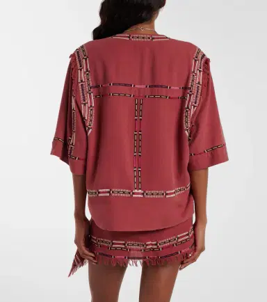 Isabel Marant Fiosa embroidered silk blouse | Thumbnail 5