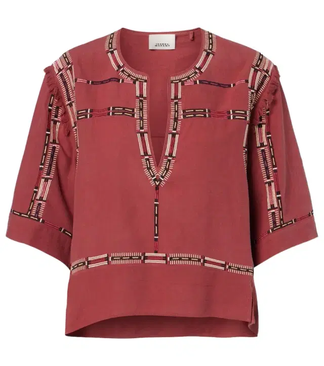 Isabel Marant Fiosa embroidered silk blouse