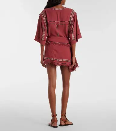 Isabel Marant Feriel embroidered silk wrap skirt | Thumbnail 2