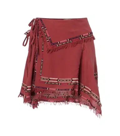 Isabel Marant Feriel embroidered silk wrap skirt | Thumbnail 1
