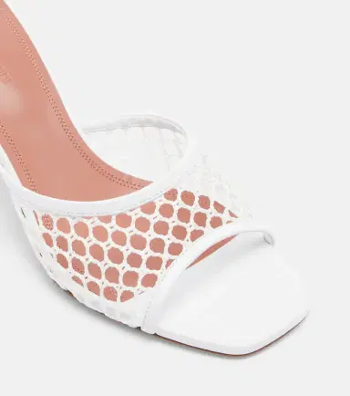 Amina Muaddi Lupita leather-trimmed mesh mules | Thumbnail 3 Amina Muaddi Lupita leather-trimmed mesh mules | Thumbnail 3