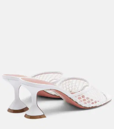 Amina Muaddi Lupita leather-trimmed mesh mules | Thumbnail 4 Amina Muaddi Lupita leather-trimmed mesh mules | Thumbnail 4