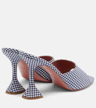 Amina Muaddi Lupita gingham mules | Thumbnail 3 Amina Muaddi Lupita gingham mules | Thumbnail 3