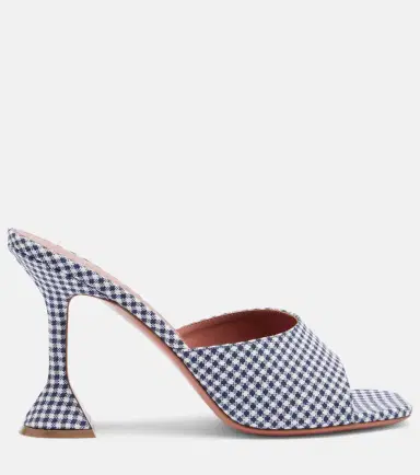 Amina Muaddi Lupita gingham mules | Thumbnail 4 Amina Muaddi Lupita gingham mules | Thumbnail 4