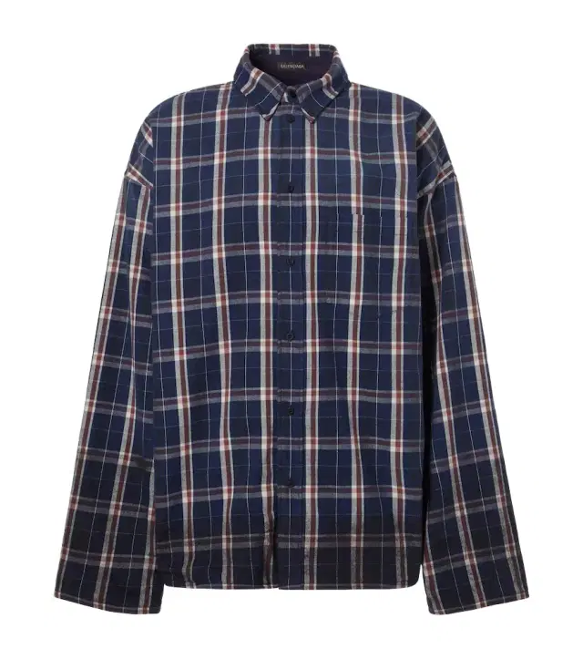 Balenciaga Reversible flannel and fleece shirt