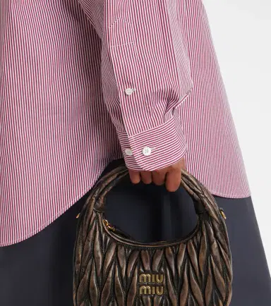 Miu Miu Striped oversized cotton shirt | Thumbnail 3