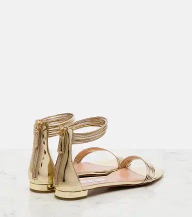 Aquazzura Sway mirrored leather sandals | Thumbnail 3