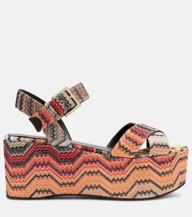 Missoni Julia Zigzag lamé platform sandals | Thumbnail 3