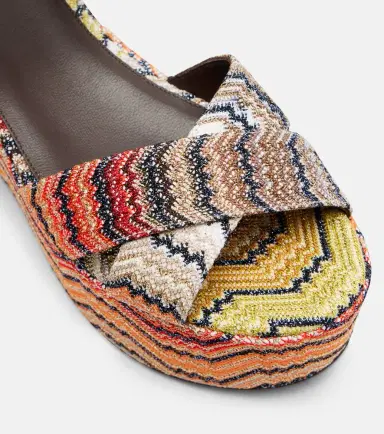 Missoni Julia Zigzag lamé platform sandals | Thumbnail 4