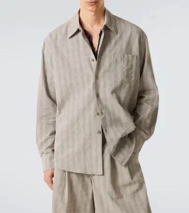 Our Legacy Above striped cotton and linen-blend shirt | Thumbnail 2 Our Legacy Above striped cotton and linen-blend shirt | Thumbnail 2