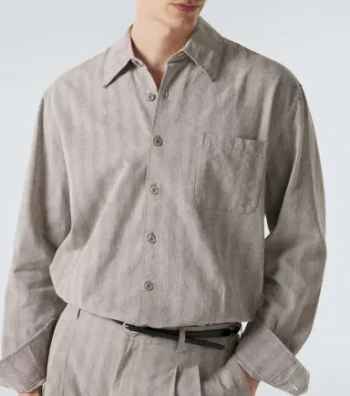 Our Legacy Above striped cotton and linen-blend shirt | Thumbnail 5 Our Legacy Above striped cotton and linen-blend shirt | Thumbnail 5
