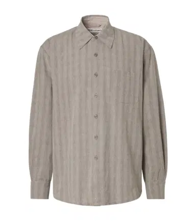 Our Legacy Above striped cotton and linen-blend shirt | Thumbnail 1 Our Legacy Above striped cotton and linen-blend shirt | Thumbnail 1