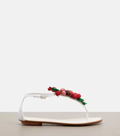Aquazzura Botanica raffia thong sandals | Thumbnail 2