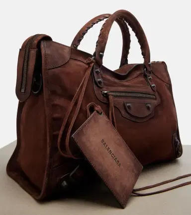 Balenciaga Le City Medium suede top-handle bag | Thumbnail 4 Balenciaga Le City Medium suede top-handle bag | Thumbnail 4