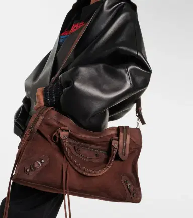 Balenciaga Le City Medium suede top-handle bag | Thumbnail 6 Balenciaga Le City Medium suede top-handle bag | Thumbnail 6