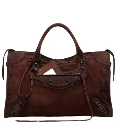 Balenciaga Le City Medium suede top-handle bag | Thumbnail 1 Balenciaga Le City Medium suede top-handle bag | Thumbnail 1