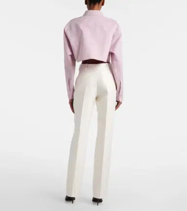 Balenciaga Wool and silk slim pants | Thumbnail 3