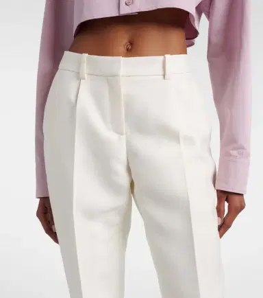 Balenciaga Wool and silk slim pants | Thumbnail 4