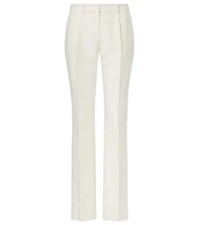 Balenciaga Wool and silk slim pants