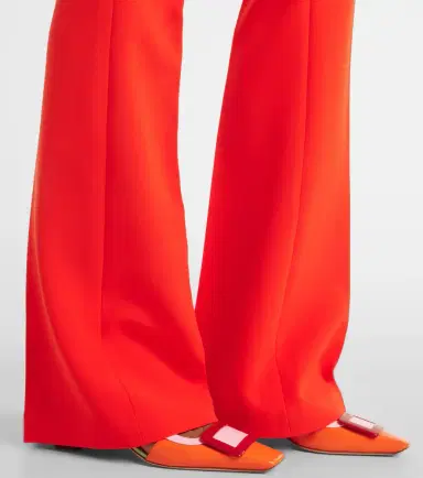 Safiyaa Alexa crêpe flared pants | Thumbnail 2 Safiyaa Alexa crêpe flared pants | Thumbnail 2