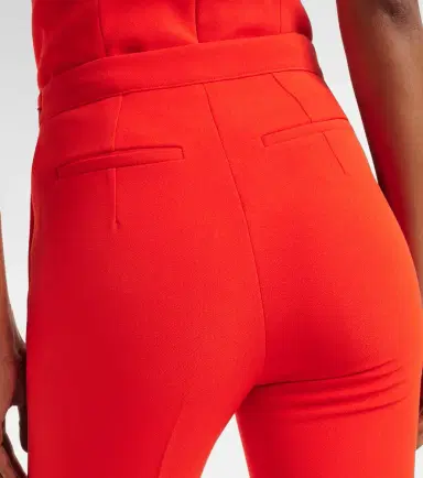 Safiyaa Alexa crêpe flared pants | Thumbnail 4 Safiyaa Alexa crêpe flared pants | Thumbnail 4