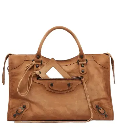 Balenciaga Le City Medium suede top-handle bag | Thumbnail 1 Balenciaga Le City Medium suede top-handle bag | Thumbnail 1