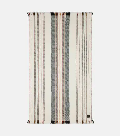 Loro Piana Fringed striped cashmere blanket | Thumbnail 2
