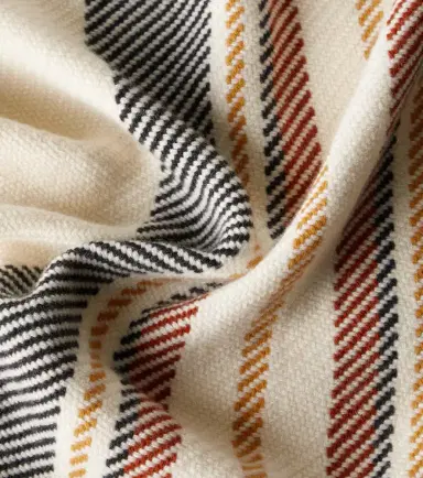 Loro Piana Fringed striped cashmere blanket | Thumbnail 5