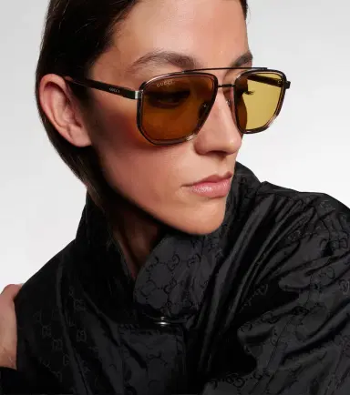 Gucci Lettering aviator sunglasses | Thumbnail 4