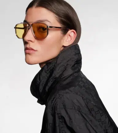 Gucci Lettering aviator sunglasses | Thumbnail 5