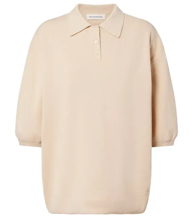 The Frankie Shop Nola cotton polo sweater