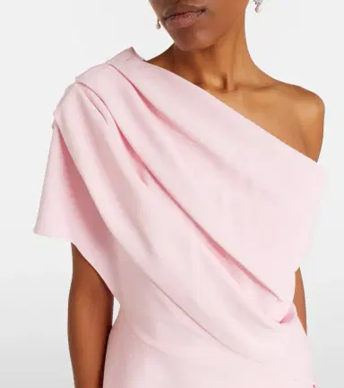 Safiyaa Elyna draped one-shoulder crêpe gown | Thumbnail 4 Safiyaa Elyna draped one-shoulder crêpe gown | Thumbnail 4