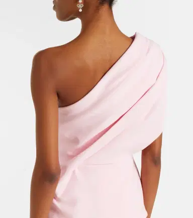 Safiyaa Elyna draped one-shoulder crêpe gown | Thumbnail 6 Safiyaa Elyna draped one-shoulder crêpe gown | Thumbnail 6