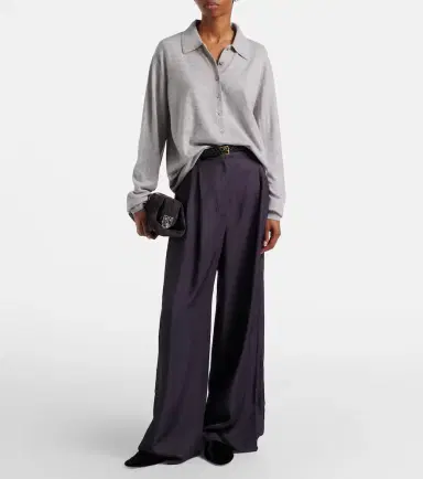 The Frankie Shop Marfa pleated twill wide-leg pants | Thumbnail 2