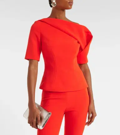 Safiyaa Marley draped crêpe top | Thumbnail 5 Safiyaa Marley draped crêpe top | Thumbnail 5