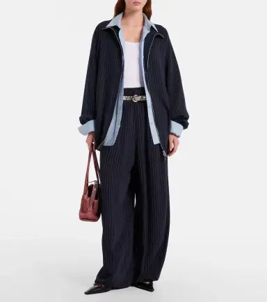 The Frankie Shop Baxter pinstripe oversized jacket | Thumbnail 6
