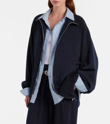 The Frankie Shop Baxter pinstripe oversized jacket | Thumbnail 7