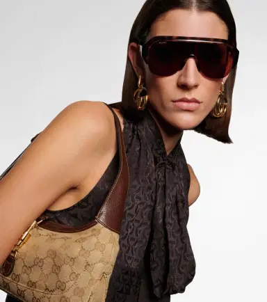 Gucci Lettering shield sunglasses | Thumbnail 4