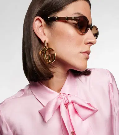 Gucci Bamboo oval sunglasses | Thumbnail 5