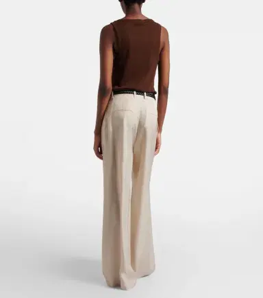 The Frankie Shop Marfa pleated twill wide-leg pants | Thumbnail 4